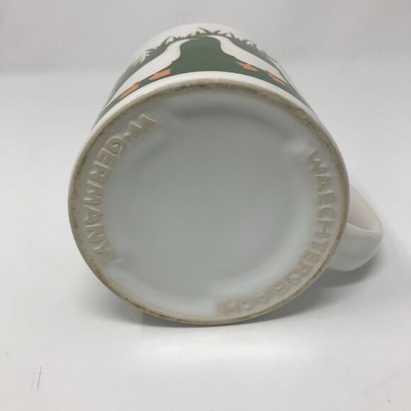 Waechtersbach Country Ducks Goose Geese Pond White Coffee Cup Mug - W. Germany - Picture 3 of 4